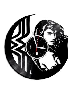 Часы из виниловой пластинки c VinylLab Чудо Женщина (c) vinyllab