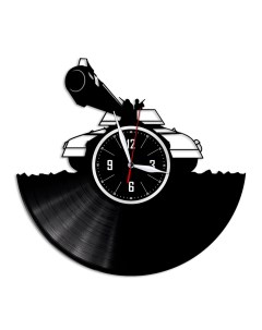 Часы из виниловой пластинки c VinylLab Танк (c) vinyllab