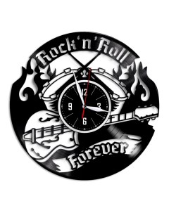 Часы из виниловой пластинки c VinylLab Rock n Roll Forever (c) vinyllab