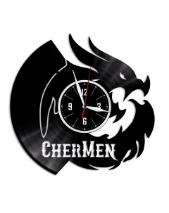 Часы из виниловой пластинки c VinylLab CherMen (c) vinyllab