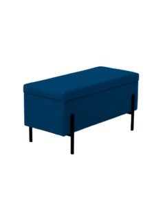 Пуф дизайнерский на 80 см темно синий с ящиком для хранения Ivamebel
