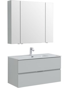 Мебель для ванной Алвита New 100 2 ящика серый Aquanet