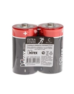 Батарейка солевая Mirex C R14 2S 1 5В спайка 2 шт 2 шт Nobrand