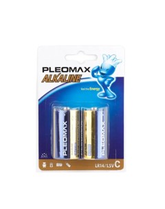 Элемент питания LR14 343 BL2 комплект 4 батарейки 2 упак х 2шт Pleomax