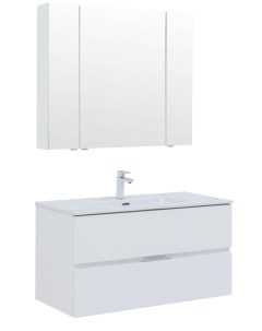 Мебель для ванной Алвита New 100 2 ящика белый матовый Aquanet