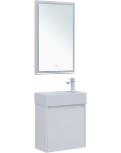 Мебель для ванной Nova Lite 50 белый глянец с дверецей Aquanet