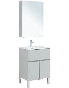 Мебель для ванной Алвита New 60 1 ящик 2 дверцы серый Aquanet