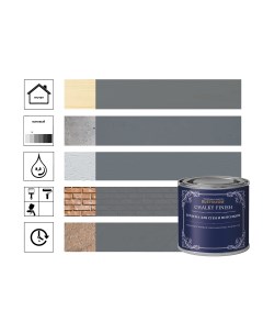 Краска ультраматовая для стен и потолков Серый морской 125мл Rust-oleum