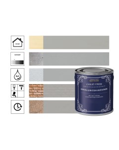 Краска ультраматовая для стен и потолков Серая гора 1л Rust-oleum