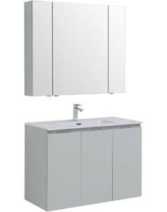 Мебель для ванной Алвита New 100 3 дверцы серый Aquanet