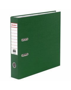 Папка регистратор с покрытием из ПВХ 70 мм зеленая 221818 5 шт Brauberg