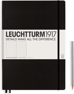 Блокнот Leuchtturm Master A4 в точку 117 листов черный твердая обложка Leuchtturm1917