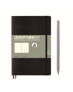 Блокнот Leuchtturm Paperback В6 нелинованный 61 лист черный мягкая обложка Leuchtturm1917