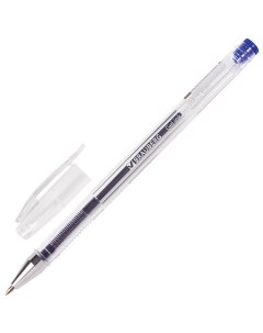 Ручка гелевая Jet синяя корпус прозрачный узел 0 5 мм 141019 24 шт Brauberg