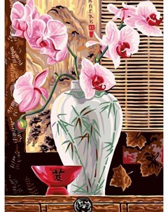 Картина по номерам Восточные орхидеи 30x40 см Цветной