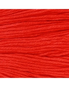 Нитки мулине 8 1 м цвет красный 606 6 шт Арт узор