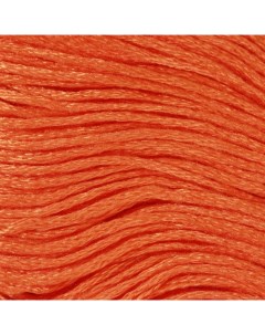 Нитки мулине 8 1 м цвет ярко рыжий 740 6 шт Арт узор