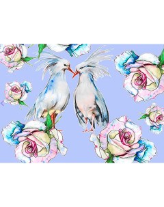 Набор для рисования по номерам ТМ Влюбленные птицы Цветной