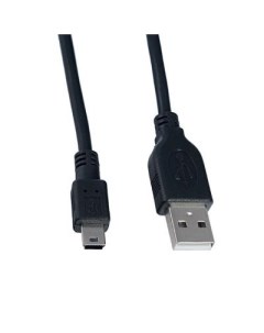 Кабель USB 2 0 miniUSB 0 5м U4304 круглый черный Perfeo