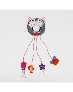Игрушка для кошек Дразнилка на ручку двери с игрушками 14x3x54 см Rurri