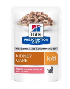 K d Kidney Care пауч для кошек диета для поддержания здоровья почек Лосось 85 г Hill's prescription diet