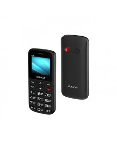 Мобильный телефон B100 1 77 160x128 QVGA 32Mb RAM 32Mb BT 2 Sim 600 мА ч micro USB черный Maxvi