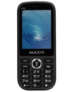 Мобильный телефон K20 2 8 320x240 TN 32Mb BT 1xCam 2 Sim 2500 мА ч micro USB черный Maxvi