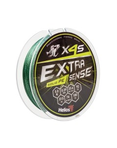 Шнур Extrasense X4S PE Green 92m 5 74LB 0 39mm HS ES X4S 5 74LB Helios
