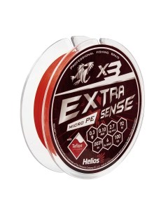 Шнур Extrasense X3 PE Red 92m 0 3 6LB 0 10mm HS ES X3 0 3 6LB Helios
