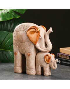 Фигура Слоны слоновая кость 35х30х15см Хорошие сувениры