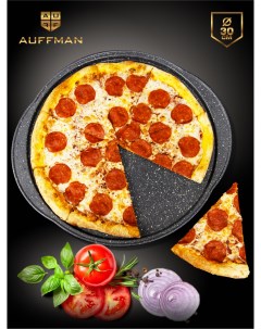 Форма для выпечки пиццы с ручками и гранитным покрытием 30 см Auffman