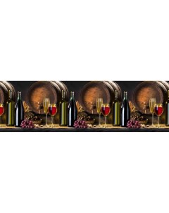 Панель интерьерная кухонный фартук Вино 600 3000мм 0 75 Brodecor