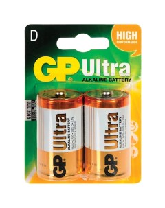 Батарейки Ultra комплект 4 шт D LR20 13А алкалиновые блистер 13AU CR2 Gp