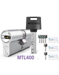 Цилиндровый механизм MTL400 125 60x65 ключ вертушка никель шестеренка Mul-t-lock