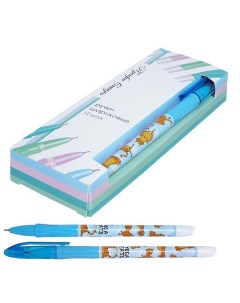 Ручка шариковая 613 синяя 0 7мм Yoga cats игольчатый наконечник 12 шт Профи-стиль