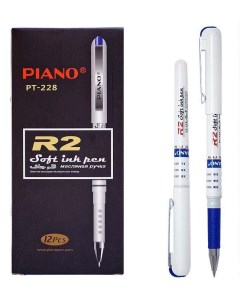 Ручка шариковая РТ 228 синяя 0 5мм Classic корпус белый 12 шт Piano