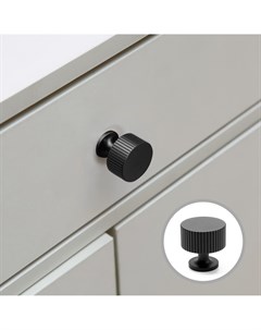 Ручка кнопка pk326 d 28 мм цвет черный Cappio