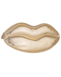 Косметичка золотистая в форме губ My Treasure Л'этуаль