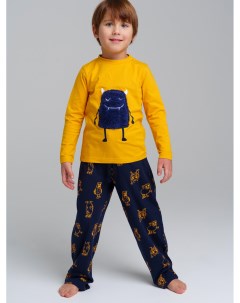 Комплект трикотажный для мальчиков фуфайка футболка с длинными рукавами брюки Playtoday kids