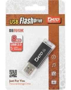 Накопитель USB 2 0 8GB DS7012K 08G черный Dato