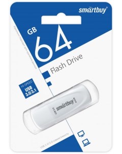 Накопитель USB 3 1 64GB SB064GB3SCW Scout белый Smartbuy