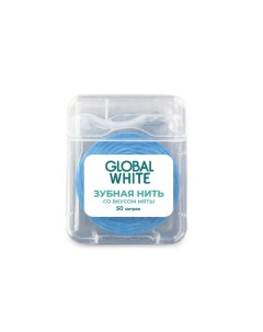 Нить зубная вощеная со вкусом мяты Global White Глобал вайт 50м Hebei fenghe biotechnology inc., ltd