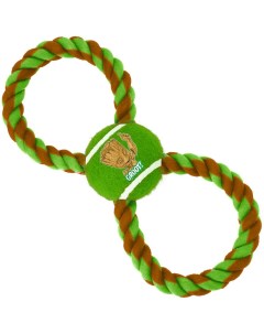 Игрушка для собак Грут Мячик на верёвке зелёный Buckle-down