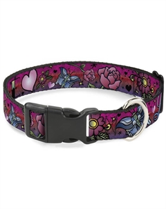 Ошейник для собак Любовь с пластиковой застёжкой 38-66см розовый Buckle-down