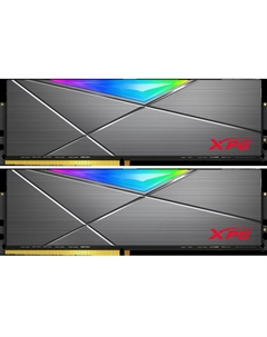 Модуль памяти DIMM 16Gb 2х8Gb DDR4 PC25600 3200MHz ADATA XPG Spectrix D50 RGB Grey (AX4U32008G16A-DT50) Adata