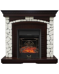 Каминокомплект Glasgow с очагом Majestic Black темный дуб 64908504 Royal flame