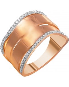 Кольцо с 54 бриллиантами из красного золота Джей ви