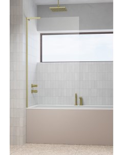 Шторка для ванны Modo SL 60 см 10316060 99 01L стекло прозрачное профиль брашированное золото Radaway