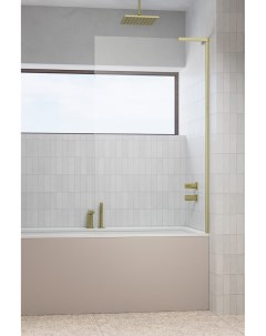 Шторка для ванны Modo SL 90 см 10316090 99 01R стекло прозрачное профиль брашированное золото Radaway