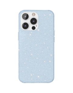 Чехол Chic iPhone 13 Pro голубой прозрач серебр блест 87924 Deppa